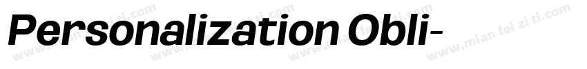 Personalization Obli字体转换